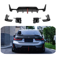 Mise à Niveau Feu Stop LED Diffuseur d'Échappement de Pare-chocs Arrière pour BMW G20 LCI G28 2023+ 330i M340i Kit Carrosserie Accessoire Voiture CS