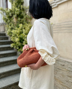 Crochet Pouch Clutch Bag, <b>Small</b> Raffia Natural Clutch Bag for Women, Straw Knitted Raffia Bag, Straw Summer Bag - Product Image 2