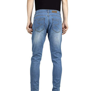 Jeans streetwear pour hommes, coupe classique, skinny, effet usé, en denim, best-seller, vente en gros, à bas prix - Product Image 2