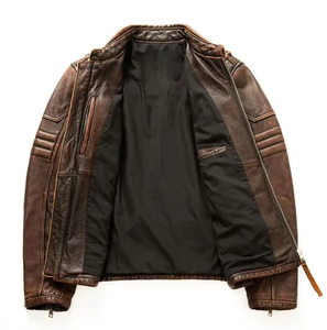 Top vente hommes élégant veste en cuir différentes couleurs disponibles dans le meilleur prix de vente en cuir hommes veste 2025 - Product Image 4