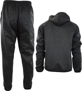 OEM personalizado de alta calidad de los hombres de 2 piezas sólido impreso chándal conjunto con chaqueta con capucha al por mayor de moda en 2025 - Product Image 6