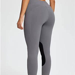 Pantalons de yoga en nylon de haute qualité pour femmes Leggings de gymnastique longs avec conception sans couture équipement de fitness sportif avec logo de taille - Product Image 5