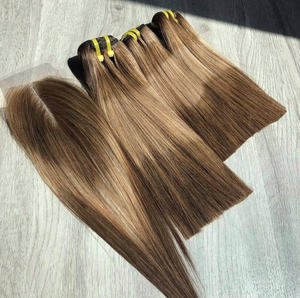 Vente en gros d'extensions de cheveux humains vietnamiens SDD trame droite osseuse avec fermeture cheveux de haute qualité - Product Image 1