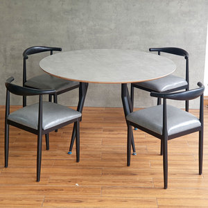 Conjunto de Mesa de Comedor Moderna de Estilo Antiguo con 4 Sillas Cómodas de Madera de Teca CBBA119 para Muebles de Hogar - Product Image 2