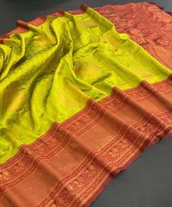 Saree en soie noire élégante pour femme avec broderie fantaisie et tenue de fête élégante pour les occasions spéciales - Product Image 2