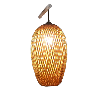 Vietnamese Woven Rattan Bamboo Pendant <b>Light</b> Floral Style Wicker Hanging <b>Chandelier</b> for <b>Bedroom</b> Dining Kitchen Living Room - Product Image 2