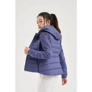Blouson matelassé pour femme, style personnalisé, manches longues, respirant, imperméable, réversible, finition en coton, nylon, prix de gros disponible - Product Image 3
