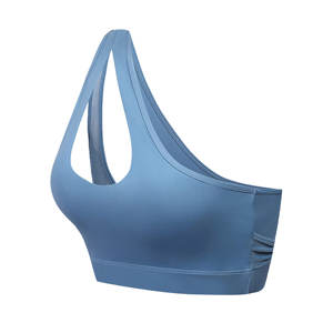 สปอร์ตบราไหล่เดียวเซ็กซี่สำหรับผู้หญิงชุดชั้นในโยคะกันกระแทกขนาดพลัสไซส์สำหรับฟิตเนสออกกำลังกายวิ่งเสื้อโยคะ - Product Image 1