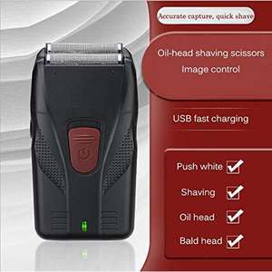 Rasoir rotatif électrique rechargeable à double tête pour hommes, tondeuse à cheveux dorée pour le visage - Product Image 6