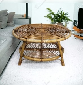 โต๊ะหวายทรงวงรีทรงกลม2ด้านข้างโต๊ะหวายธรรมชาติรุ่นใหม่สำหรับห้องนั่งเล่น - Product Image 4