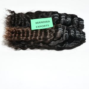 ผมต่อแบบมนุษย์ผมมนุษย์ผมต่อแนวธรรมชาติสีดำทรงหลวม100% ผมมนุษย์ผมชาวอินเดีย - Product Image 2