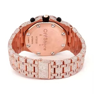 La mejor calidad VVS Diamond Moissanite Hip-Hop Style Band Watch Luxury Iced out Luxury Valentine Gift Watch - Product Image 4