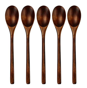 Wood Dessert Dining Spoon <b>Mirror</b> Polish Eco-Friendly Dishwasher Safe Elegant Natural Color Cutlery at Amazing Price - Product Image 4