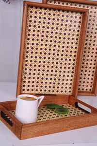 Juego moderno de bandejas decorativas y para servir de madera-Tamaños pequeños, medianos y grandes-Opciones naturales y de colores - Product Image 3