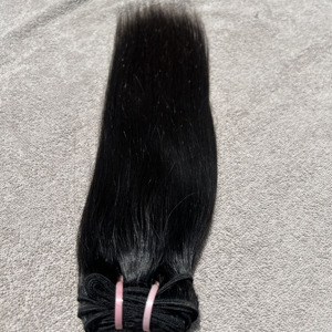 Paquetes de trama de cabello humano virgen Remy indio de alta calidad Natural recto, cutícula alineada, Temple Raw, 10-30 sin procesar - Product Image 5