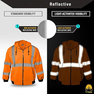 แจ็กเก็ตทำงานผู้ชายสะท้อนแสงกลางแจ้งมีไฟสะท้อนแสงกันน้ำใส่สบายดีไซน์ดีที่สุดทุกสี - Product Image 6