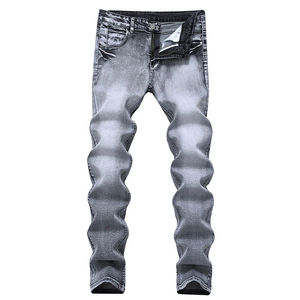 Customizable Men's Zipper Fly Closure Straight Casual Slim Fit Skinny Jeans High Vintage Print Design Stretchable Boy's <b>Pant</b> - Product Image 1