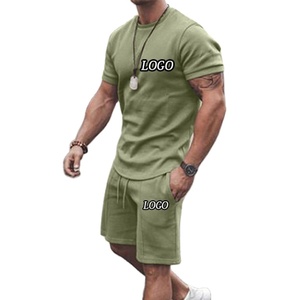 2024 ขายส่งที่กําหนดเองฤดูร้อนมาใหม่โพลีเอสเตอร์วิ่งจ๊อกกิ้งกีฬาชุดวอร์มและสั้น 2 ชิ้นกางเกงขาสั้นผู้ชาย T เสื้อชุด - Product Image 1