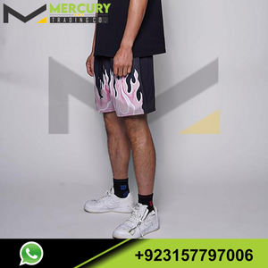 Pantalones cortos con patrón bordado para hombre, cómodos, cintura elástica, bañadores deportivos con cintura elástica activa, pantalones cortos de calle de alta calidad - Product Image 4