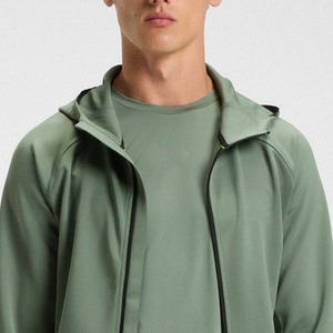 Sweat à capuche pour homme de style tendance, fermeture éclair, uni, 100% coton, molleton, surdimensionné, automne-hiver, prix bas, fabriqué par Wida Sports - Product Image 2