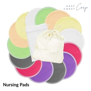 แผ่นรองให้นมลูกซักและนำกลับมาใช้ใหม่ได้ระบายอากาศออกแบบสำหรับคุณแม่ - Product Image 1