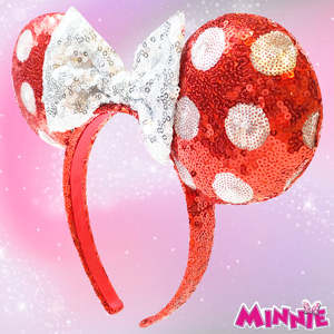 Bandeaux Minnie Licenciés en Gros - Serre-têtes Colorés à Pois pour Enfants - Accessoire Cheveux pour Fête d'Anniversaire, Parc à Thème, Vacances - Product Image 1