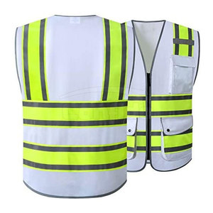 Gilet de sécurité pour hommes, bandes réfléchissantes, durable, respirant, léger, pour le travail industriel en extérieur, longue durée - Product Image 2