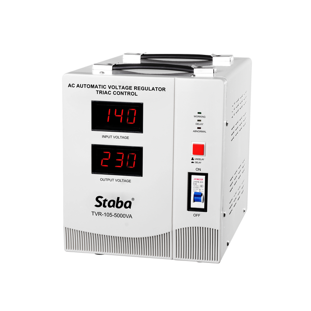 5000VA SCR Triac Thyristor Desktop Type Voltage Stabilizer - Automatic Voltage Regulator for Home & Office