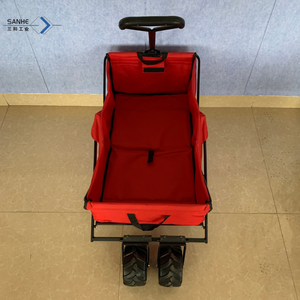 접이식 푸시 풀 왜건 접이식 카트 300 파운드 용량 유틸리티 캠핑 야외 정원 스포츠 헤비 듀티 쇼핑 비치 - Product Image 3