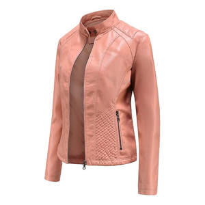 Chaqueta de cuero para mujer superventas logotipo personalizado precio de fábrica talla XL ropa larga de invierno chaqueta de cuero para mujer - Product Image 2