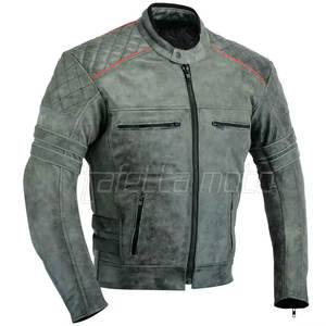 Chaqueta de Motociclista para Hombre con Diseño Único y Contraste de Color, Nueva Llegada, Chaqueta de Motociclista con Cremallera Completa para Hombre - Product Image 3