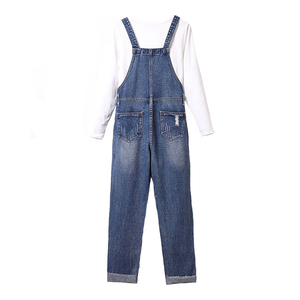 Fabricación Personalizada OEM, Mono Vaquero Vintage de Verano para Mujer con Colores y Tallas Personalizadas para Atuendos Casuales y Ropa Urbana - Product Image 5