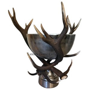 Cubo y enfriador de vino de Metal con diseño de reno, diseño adorable, tinas y cubo de bebidas de Metal para almacenamiento de vino y champán - Product Image 1