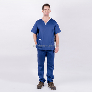 ชุดสครับโรงพยาบาลคุณภาพสูงสำหรับทุกเพศ ไซส์ XL ผ้าโพลีเอสเตอร์/คอตตอนทวิลพิมพ์ลายทางการแพทย์ พิมพ์ลายดิจิทัล ผ้าสครับสำหรับพยาบาลแบบยืดได้ ทนความร้อน - Product Image 1