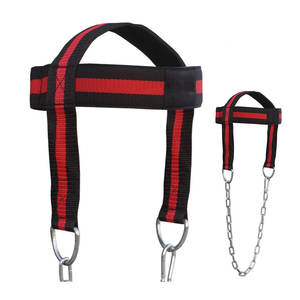 Harnais pour hommes en néoprène de vente chaude pour la musculation Harnais de tête rouge noir pour le travail de fitness et de gymnastique avec logo personnalisable - Product Image 1