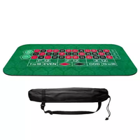 Tapis de table de poker en caoutchouc vert sur mesure, grand format, avec feutre pour roulette, épaisseur 0,2-0,3 mm, logo personnalisé pour salles de jeu