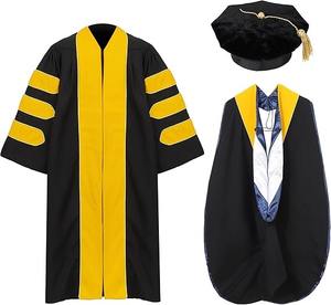 ชุดครุยรับปริญญาเอกแบบยูนิเซ็กซ์ พร้อมหมวกครุย 8 แฉก สำหรับเครื่องราชอิสริยาภรณ์ทางวิชาการ - Product Image 1