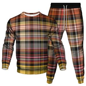 Survêtement imprimé à motifs pour hommes, tenue de sport décontractée et respirante avec sweat-shirt, pantalon de jogging, ensemble 2 pièces pour l'hiver - Product Image 6