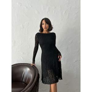 Manteau d'hiver élégant et moderne en fausse fourrure marron foncé Topshow, robes de soirée en gros - Product Image 1