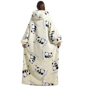 Custom women sherpa fleece <b>oversize</b> <b>hoodie</b> knitted warm <b>hoodie</b> <b>blanket</b> unisex soft winter wear OEM factory direct - Product Image 3