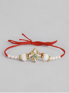 สร้อยข้อมือดั้งเดิมสำหรับ Raksha bandhan อินเดียเทศกาลของพี่ชายและน้องสาวดีไซน์เนอร์สร้อยข้อมือผูก - Product Image 4