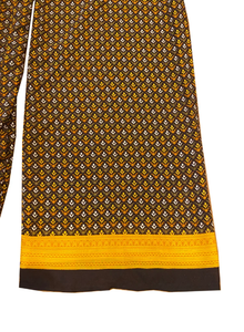 Nouveau européen Boho mode femmes été tenue décontracté respirant soie imprimé Sari pantalon avec mi élastique taille fermeture - Product Image 3