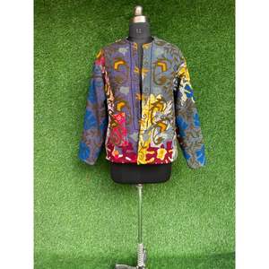 เสื้อนอกใส่ได้ทั้งชายและหญิงสไตล์วินเทจผ้าคอตตอนปักลายสำหรับงานปาร์ตี้ไซส์ใหญ่พิเศษ - Product Image 4