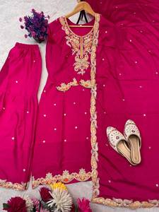 Elegante Conjunto de Salwar Kameez Bordado con Dupatta para Vestimenta Festiva - Product Image 5