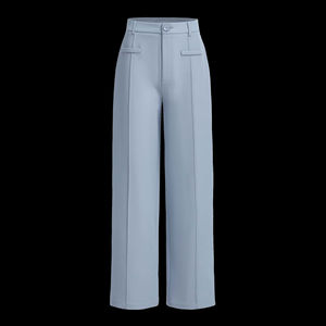 Haute demande en gros femmes taille moyenne jambe large pantalon en velours côtelé respirant technologie DRYTEC coupe régulière élégant bureau décontracté - Product Image 2