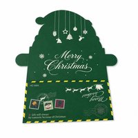 Carte de vœux de Noël personnalisée en forme de bonhomme de neige découpé en 3D, carte cadeau pliable en une seule pièce avec languettes de verrouillage intégrées, papier artistique