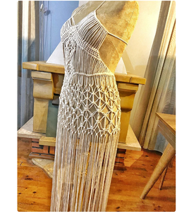 Cotton Hand Woven <b>Festival</b> Clothing Bustier Crop <b>Top</b> Women Macrame Beach Dress - Product Image 3