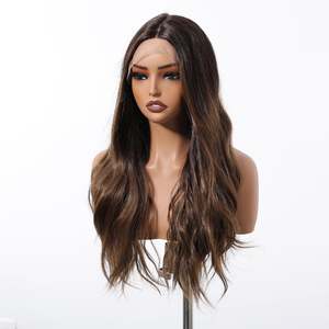 Lila-DWY Brown HD <b>Lace</b> Body Wave Pre-Plucked Glueless <b>Wig</b> Synthetic Fiber Heat Resistant Transparent <b>Lace</b> Front Available Brown - Product Image 6