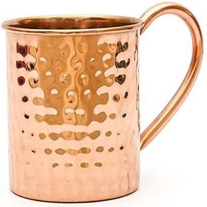 Premium Moscou Mule Cuivre Tasse Fabriqué À La Main Martelé Diamant Motif avec Poignée En Cuivre Couvercle Cocktail Drinkware Paille Accessoire - Product Image 5