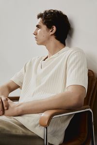 เสื้อยืดคอตตอน & viscos ผ้าคอตตอนเนื้อซี่โครงแบบพอดีตัวปกติ - Product Image 5